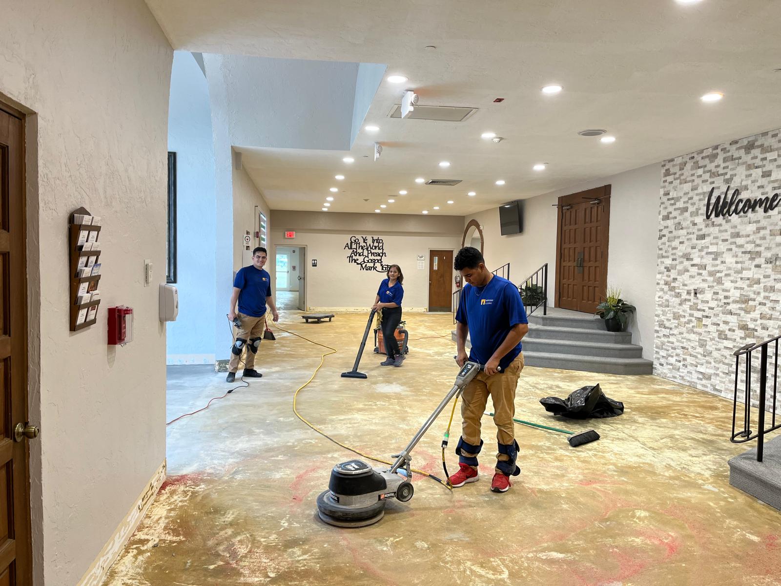 Imperio Flooring team at work